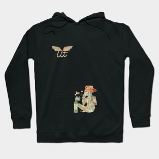 LitQ - Valentines day wine anime art print Hoodie